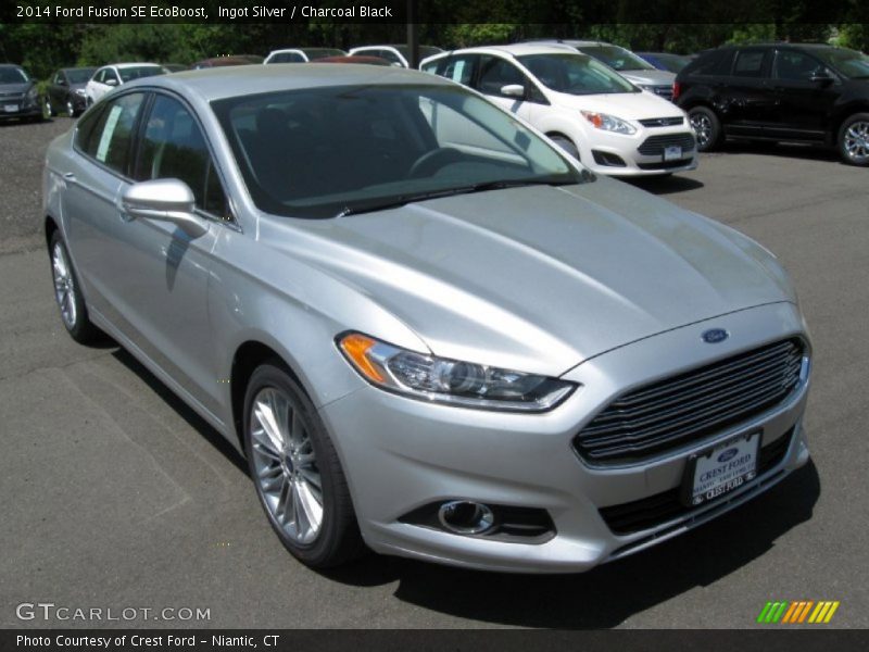 Ingot Silver / Charcoal Black 2014 Ford Fusion SE EcoBoost