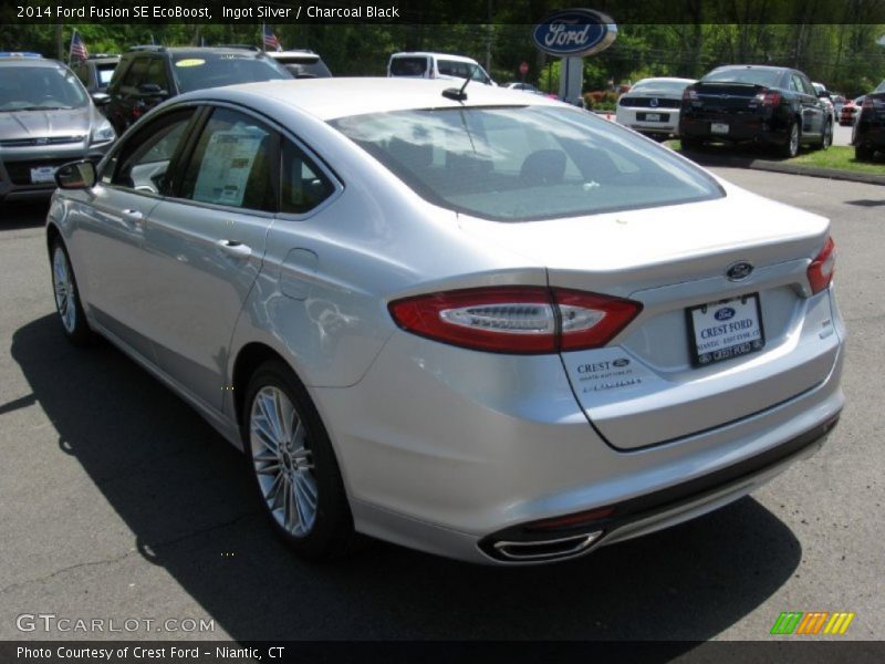 Ingot Silver / Charcoal Black 2014 Ford Fusion SE EcoBoost