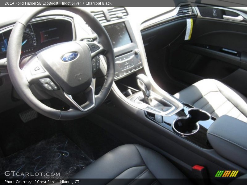 Ingot Silver / Charcoal Black 2014 Ford Fusion SE EcoBoost