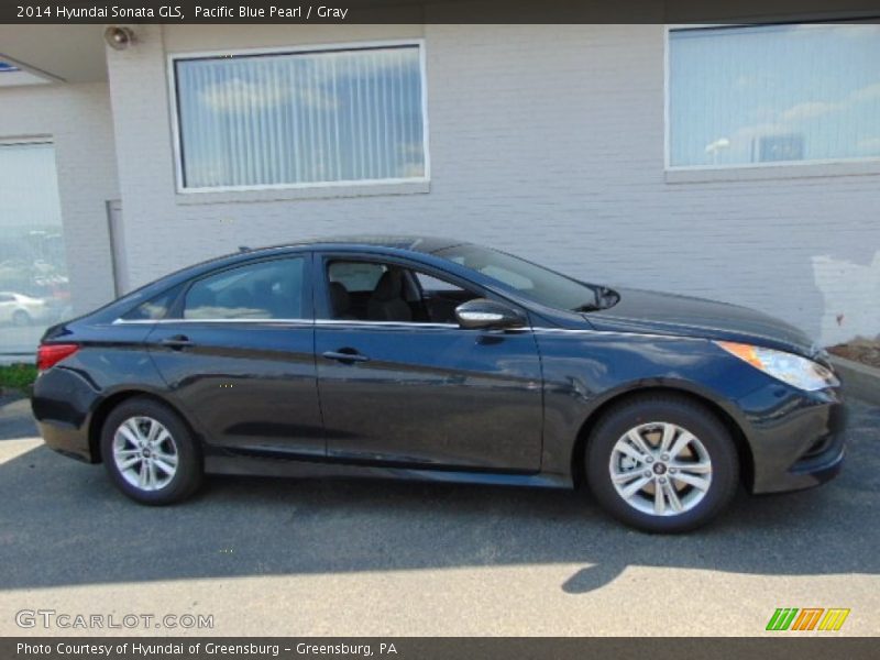 Pacific Blue Pearl / Gray 2014 Hyundai Sonata GLS