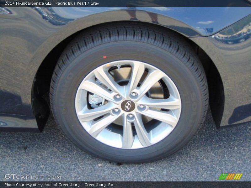 Pacific Blue Pearl / Gray 2014 Hyundai Sonata GLS