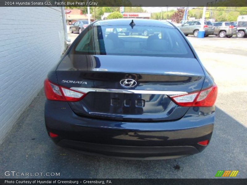 Pacific Blue Pearl / Gray 2014 Hyundai Sonata GLS