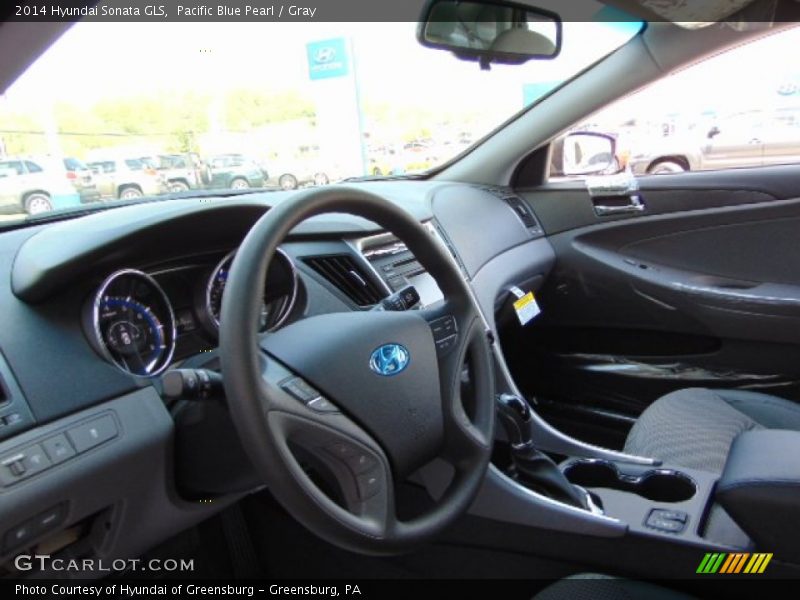 Pacific Blue Pearl / Gray 2014 Hyundai Sonata GLS