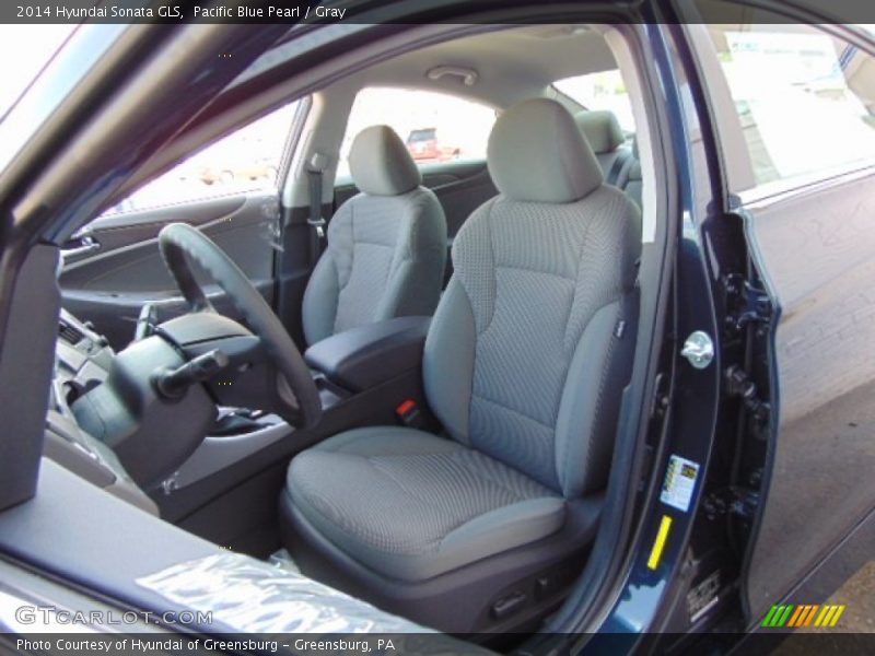 Pacific Blue Pearl / Gray 2014 Hyundai Sonata GLS
