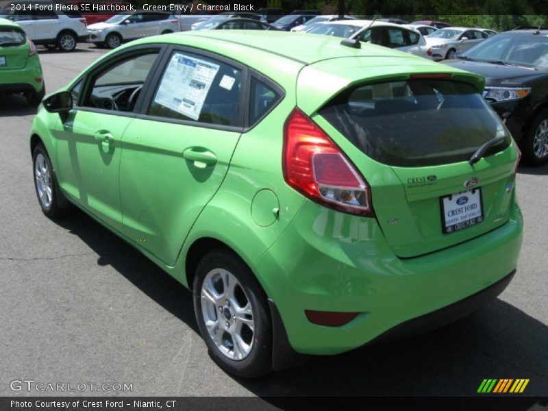 Green Envy / Charcoal Black 2014 Ford Fiesta SE Hatchback