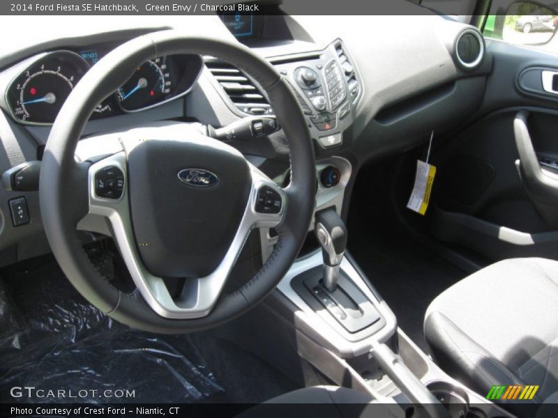 Green Envy / Charcoal Black 2014 Ford Fiesta SE Hatchback