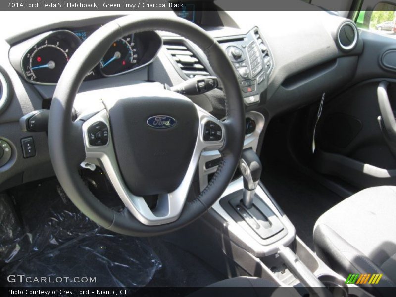 Green Envy / Charcoal Black 2014 Ford Fiesta SE Hatchback