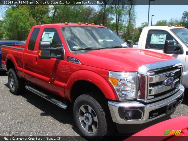 Vermillion Red / Black 2014 Ford F250 Super Duty Lariat SuperCab 4x4