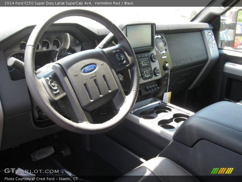 Vermillion Red / Black 2014 Ford F250 Super Duty Lariat SuperCab 4x4
