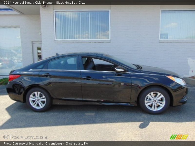 Phantom Black Metallic / Gray 2014 Hyundai Sonata GLS