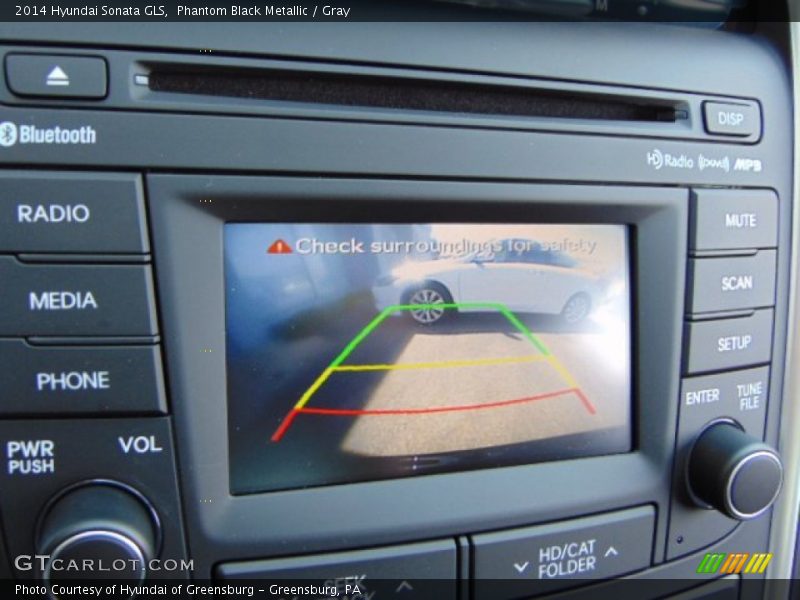 Phantom Black Metallic / Gray 2014 Hyundai Sonata GLS