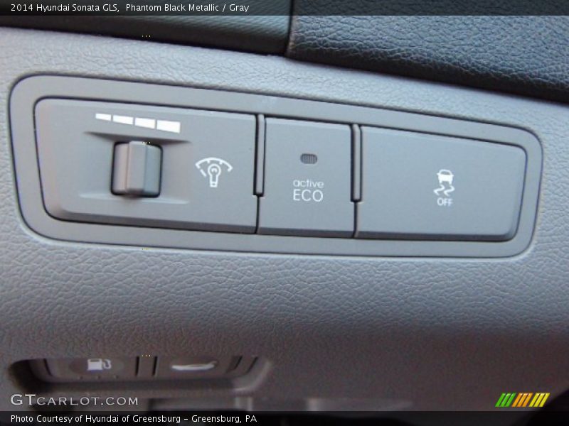 Phantom Black Metallic / Gray 2014 Hyundai Sonata GLS