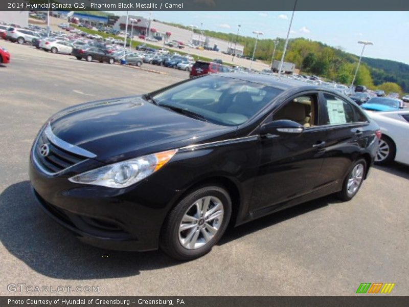 Phantom Black Metallic / Camel 2014 Hyundai Sonata GLS