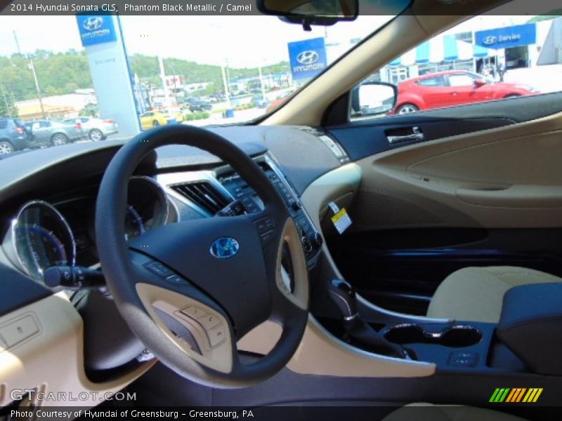 Phantom Black Metallic / Camel 2014 Hyundai Sonata GLS