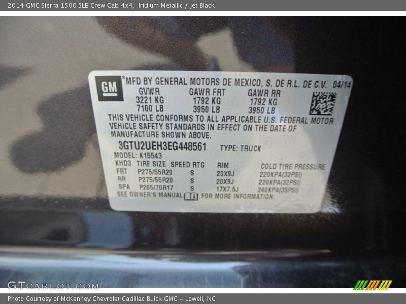 Iridium Metallic / Jet Black 2014 GMC Sierra 1500 SLE Crew Cab 4x4