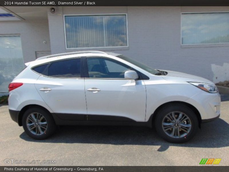 Diamond Silver / Black 2014 Hyundai Tucson SE AWD