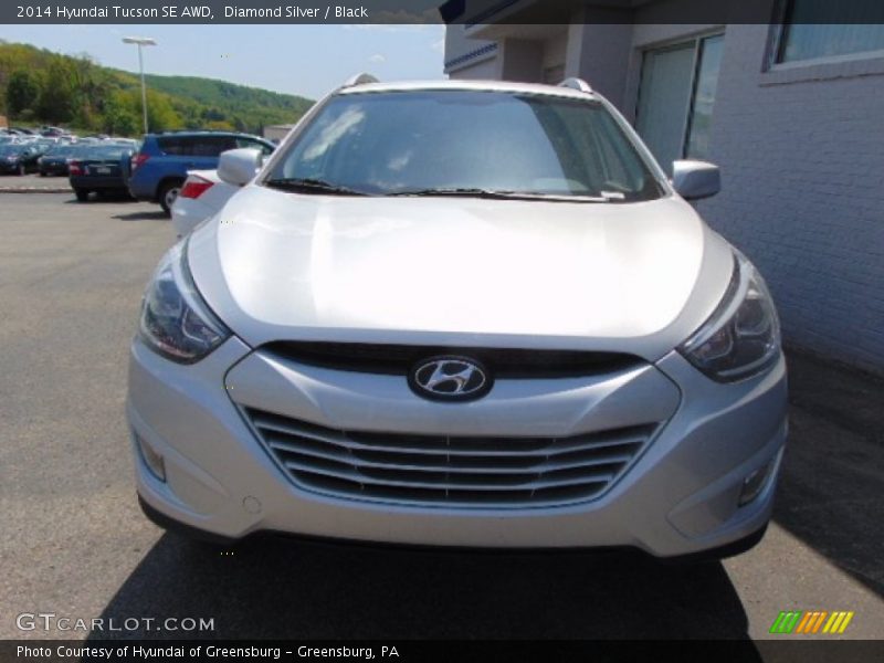 Diamond Silver / Black 2014 Hyundai Tucson SE AWD