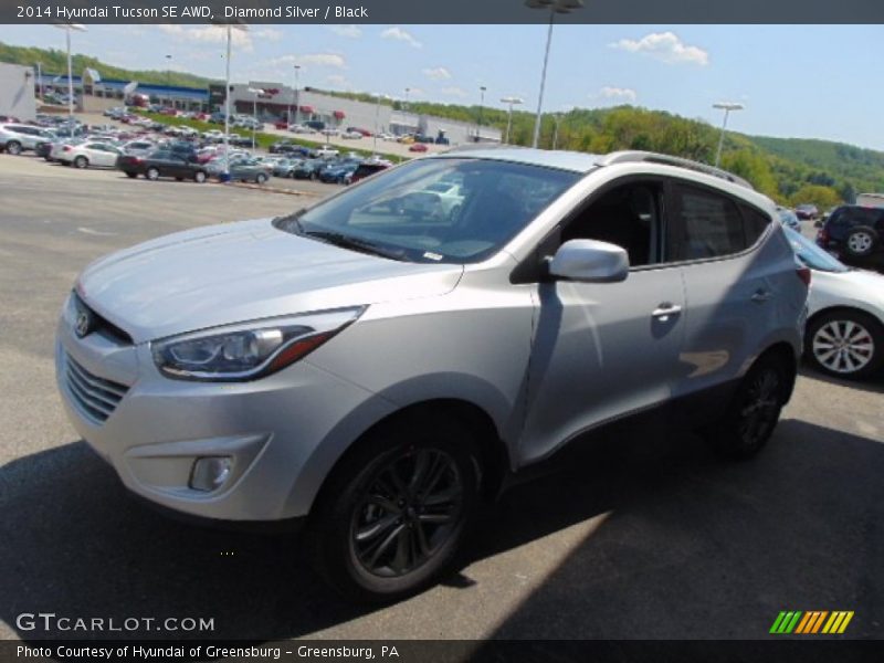Diamond Silver / Black 2014 Hyundai Tucson SE AWD