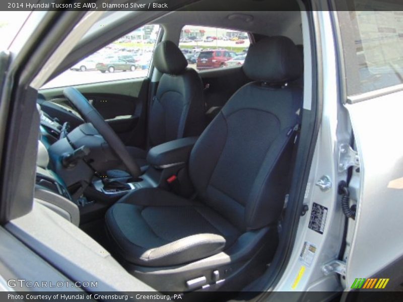 Diamond Silver / Black 2014 Hyundai Tucson SE AWD