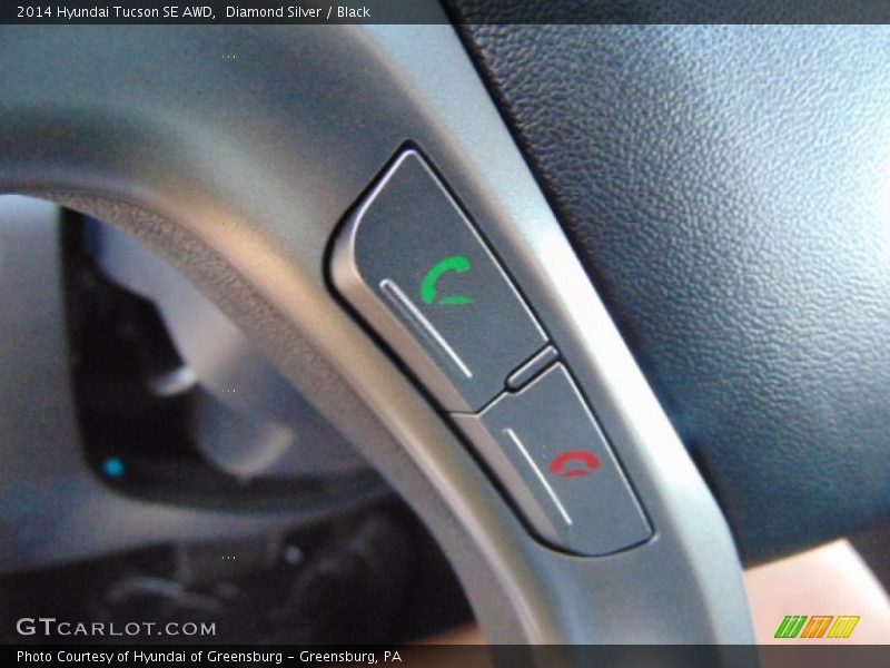 Diamond Silver / Black 2014 Hyundai Tucson SE AWD