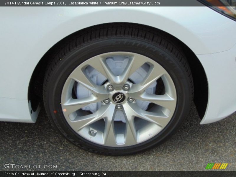 Casablanca White / Premium Gray Leather/Gray Cloth 2014 Hyundai Genesis Coupe 2.0T