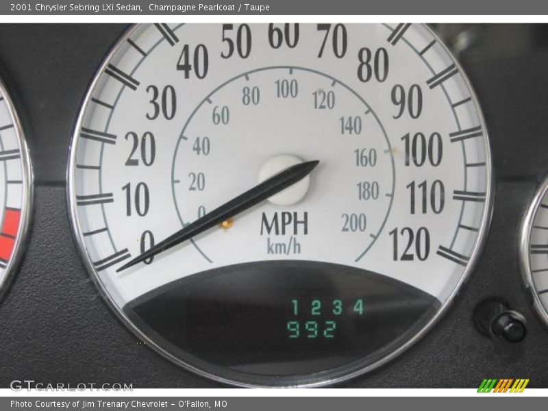 Champagne Pearlcoat / Taupe 2001 Chrysler Sebring LXi Sedan