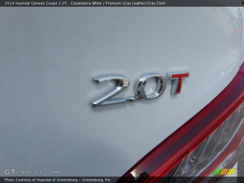 Casablanca White / Premium Gray Leather/Gray Cloth 2014 Hyundai Genesis Coupe 2.0T