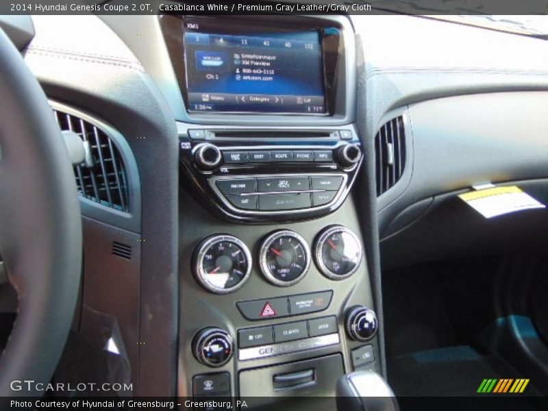 Casablanca White / Premium Gray Leather/Gray Cloth 2014 Hyundai Genesis Coupe 2.0T