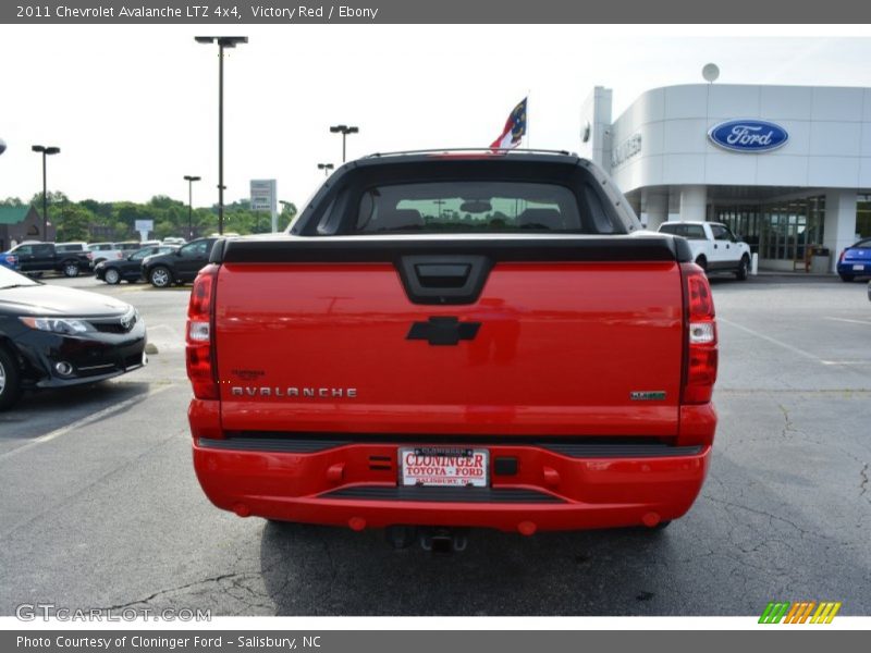 Victory Red / Ebony 2011 Chevrolet Avalanche LTZ 4x4