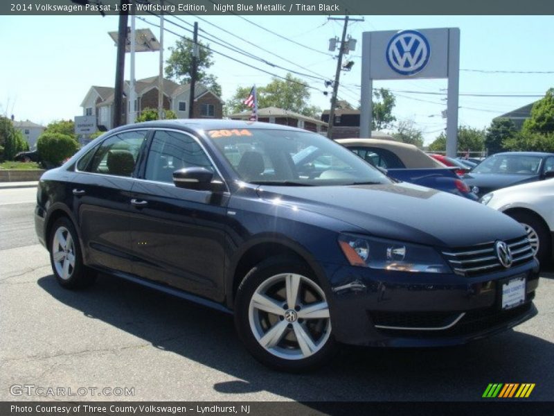 Night Blue Metallic / Titan Black 2014 Volkswagen Passat 1.8T Wolfsburg Edition