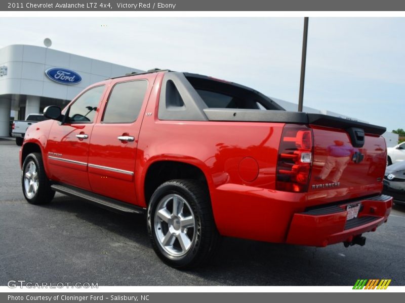 Victory Red / Ebony 2011 Chevrolet Avalanche LTZ 4x4
