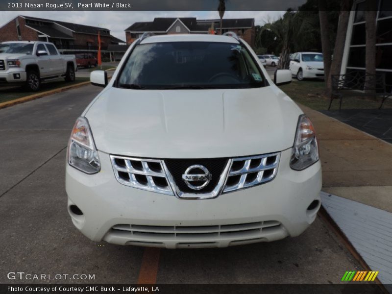 Pearl White / Black 2013 Nissan Rogue SV