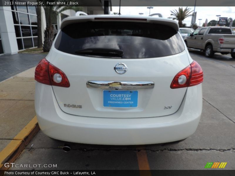 Pearl White / Black 2013 Nissan Rogue SV