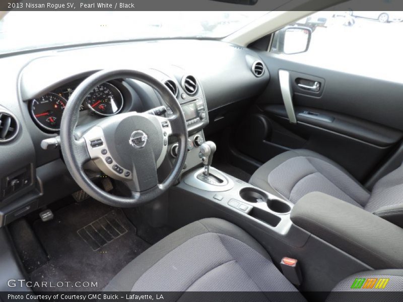 Pearl White / Black 2013 Nissan Rogue SV