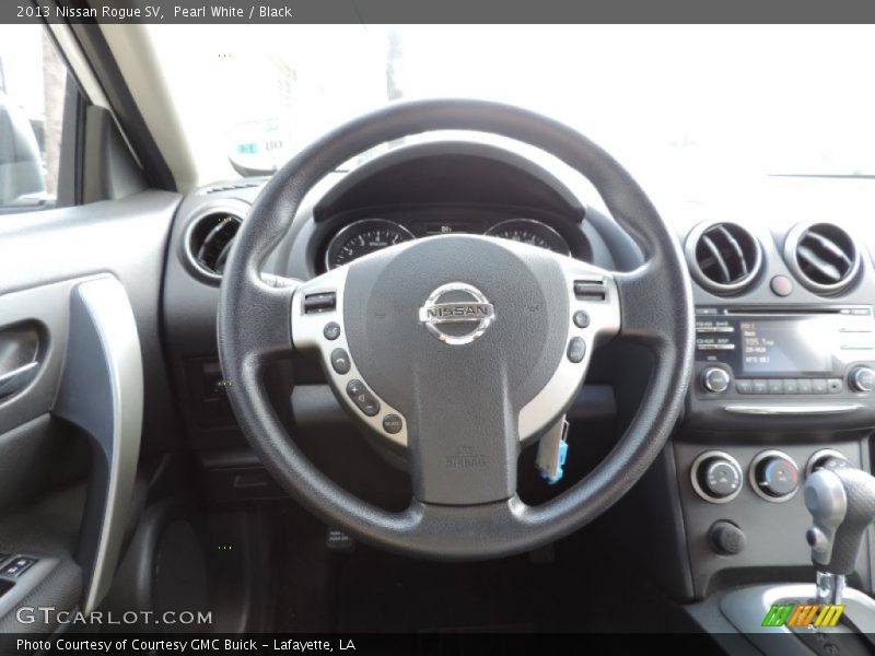 Pearl White / Black 2013 Nissan Rogue SV