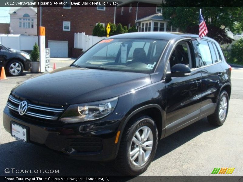 Deep Black Metallic / Black 2012 Volkswagen Tiguan S 4Motion