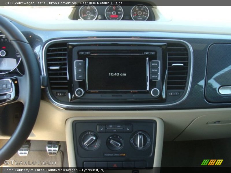Reef Blue Metallic / Beige 2013 Volkswagen Beetle Turbo Convertible