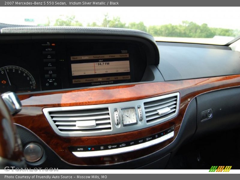 Iridium Silver Metallic / Black 2007 Mercedes-Benz S 550 Sedan