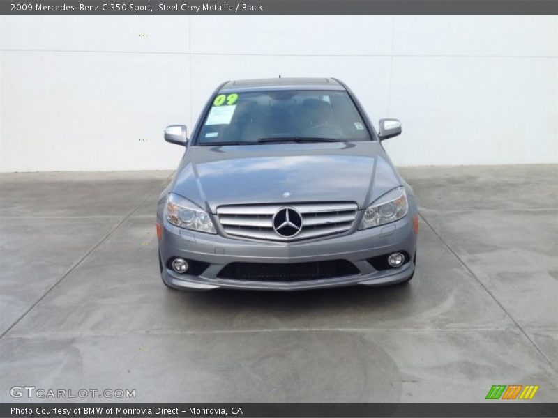 Steel Grey Metallic / Black 2009 Mercedes-Benz C 350 Sport