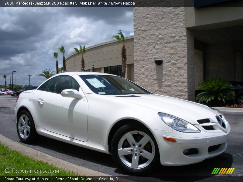 Alabaster White / Brown Nappa 2006 Mercedes-Benz SLK 280 Roadster