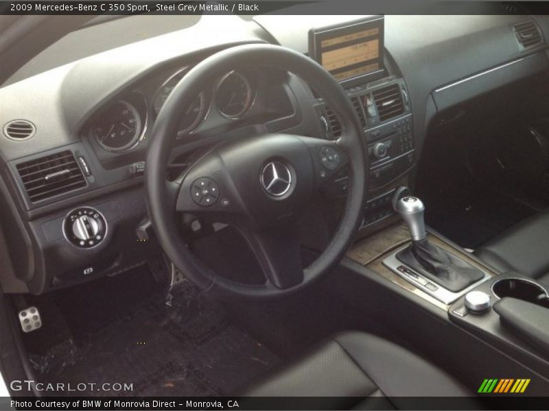 Steel Grey Metallic / Black 2009 Mercedes-Benz C 350 Sport