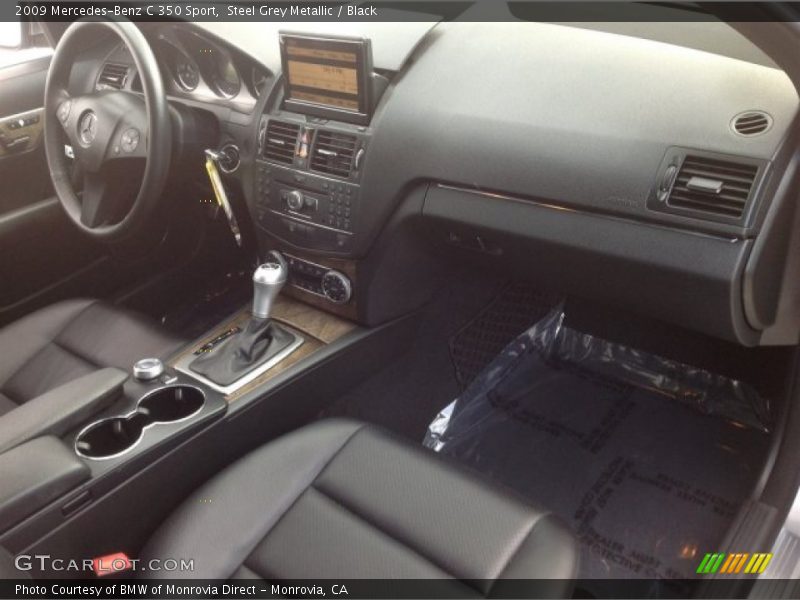 Steel Grey Metallic / Black 2009 Mercedes-Benz C 350 Sport