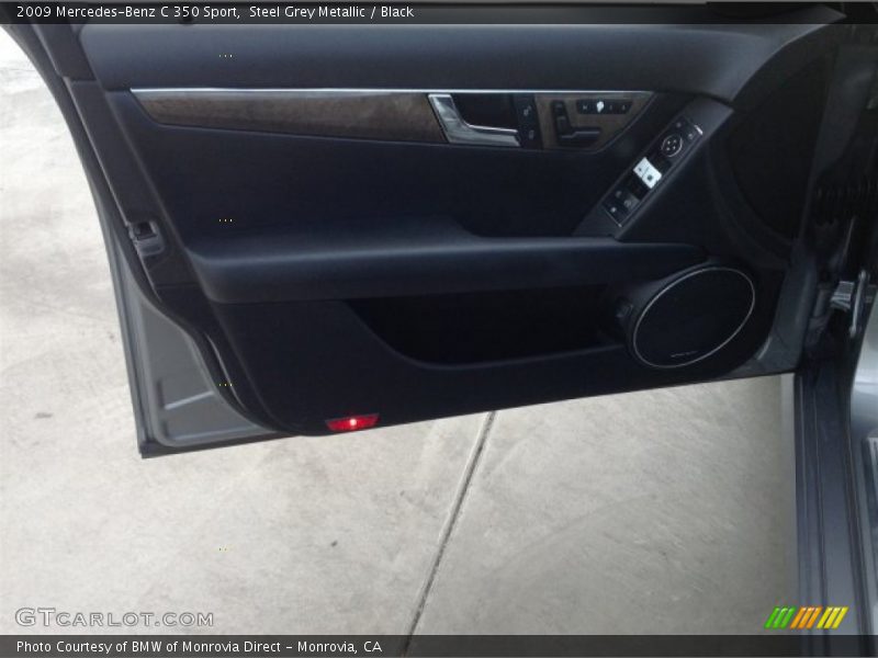 Steel Grey Metallic / Black 2009 Mercedes-Benz C 350 Sport