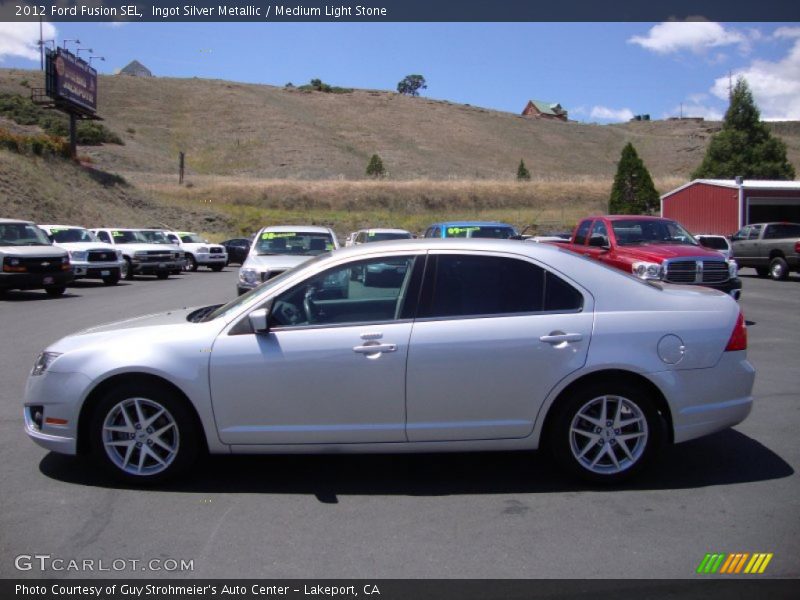Ingot Silver Metallic / Medium Light Stone 2012 Ford Fusion SEL