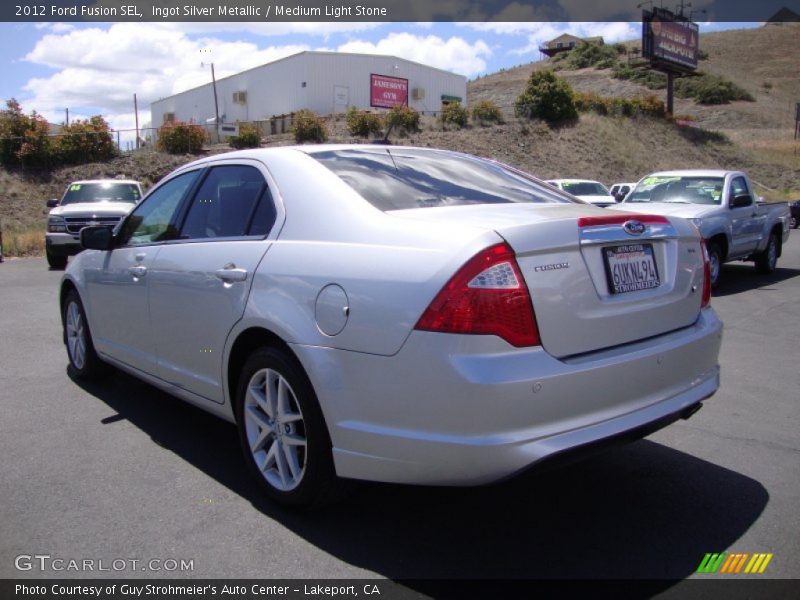 Ingot Silver Metallic / Medium Light Stone 2012 Ford Fusion SEL