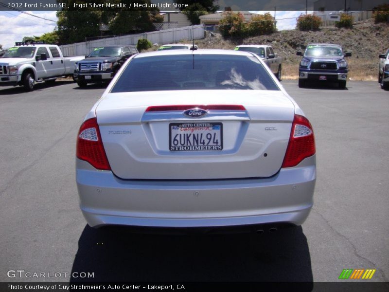 Ingot Silver Metallic / Medium Light Stone 2012 Ford Fusion SEL