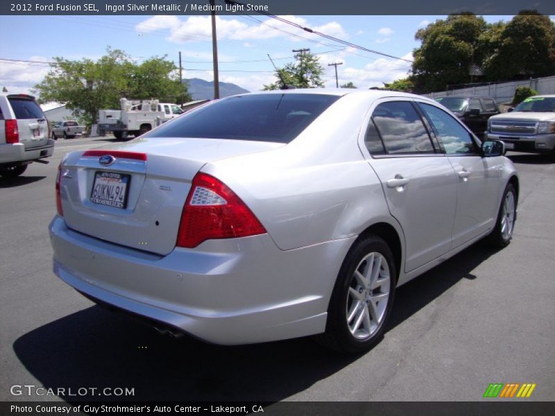 Ingot Silver Metallic / Medium Light Stone 2012 Ford Fusion SEL