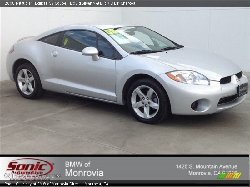 Liquid Silver Metallic / Dark Charcoal 2008 Mitsubishi Eclipse GS Coupe