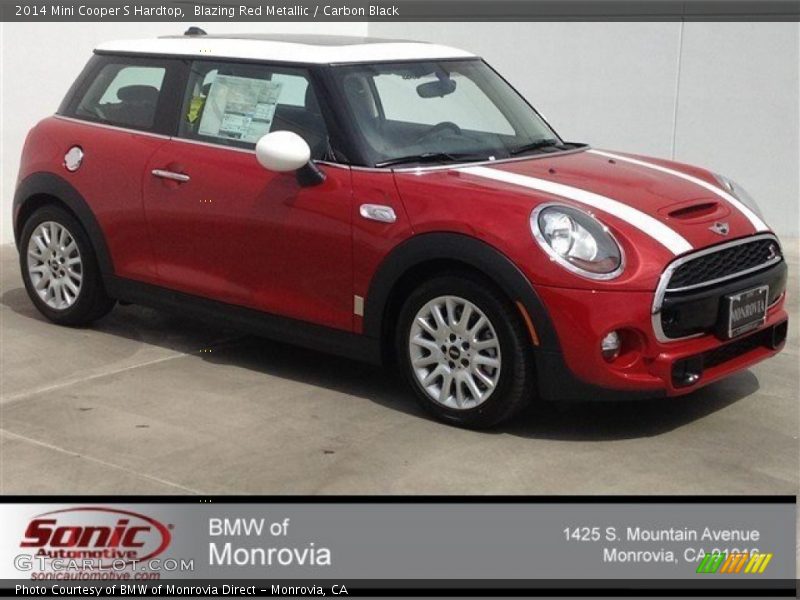 Blazing Red Metallic / Carbon Black 2014 Mini Cooper S Hardtop