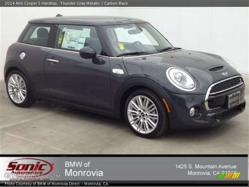 Thunder Gray Metallic / Carbon Black 2014 Mini Cooper S Hardtop